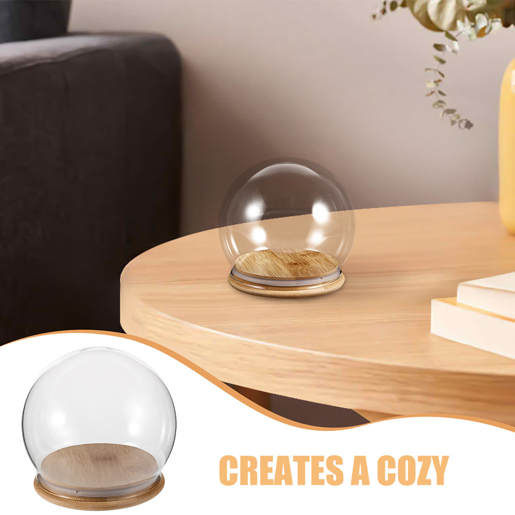 2Pcs Clear Glass Dome Display  - Plastic Dome Clear ulasan dan harga