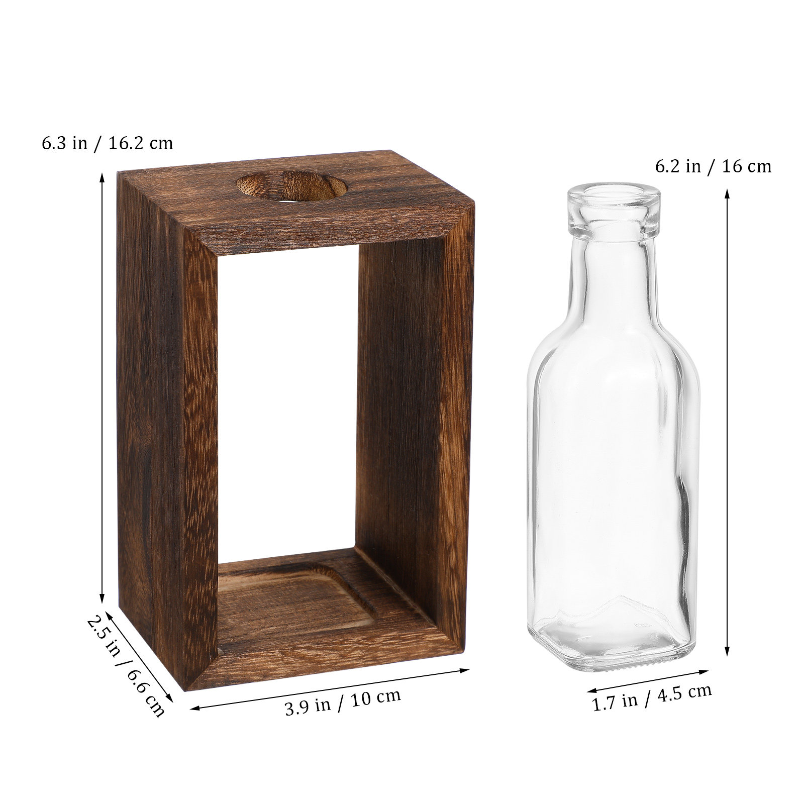 1Set Wooden Hydroponic Plant P - Propagation Station Vase ulasan dan harga