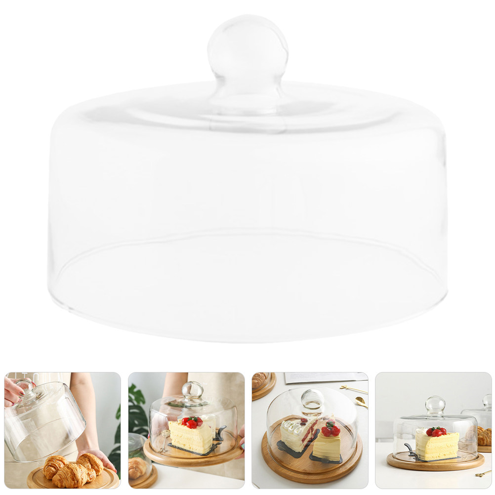 18Cm Glass Cake Dome Cover Cle - Plastic Dome Clear ulasan dan harga