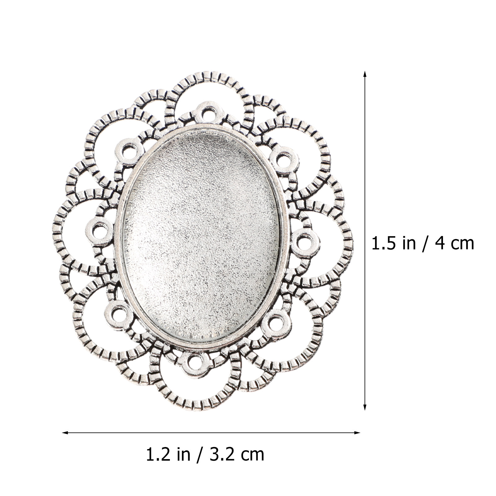 30Pcs Brooch Blanks Kit Alloy  - Plastic Dome Clear ulasan dan harga